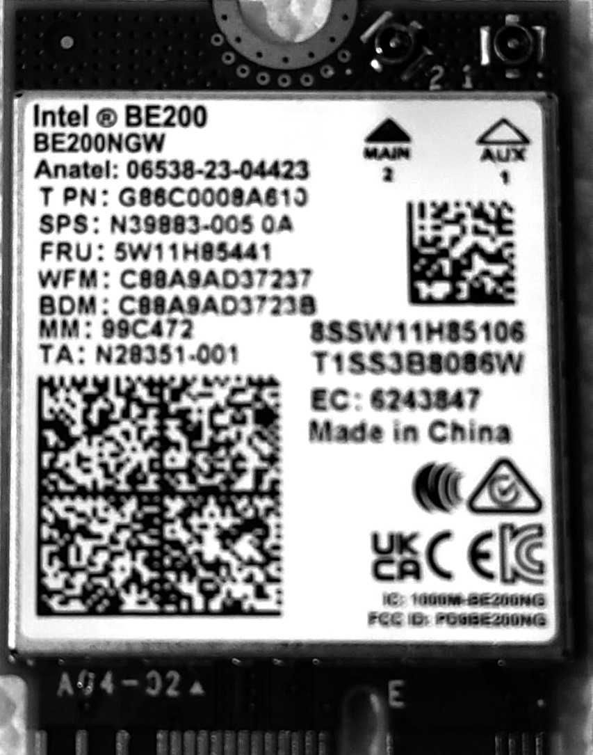 WI-FI 7 Адаптер Intel Be200 M2 - Ново