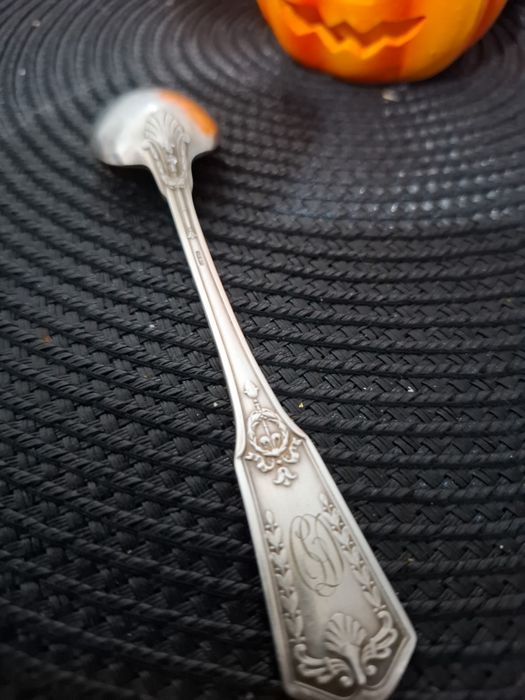 Lingurita argint 800 filigran incrustat 15 cm lungimr