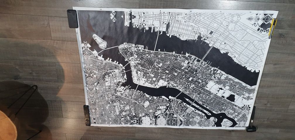 Tablou canvas harta Manhattan 140x100cm