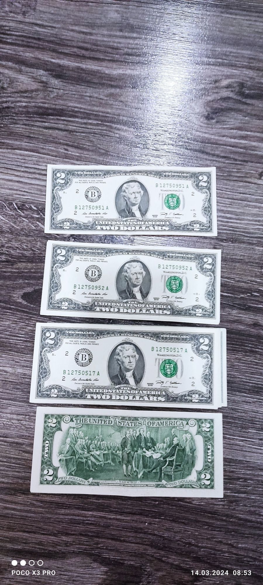 Два доллара США,2 бакса