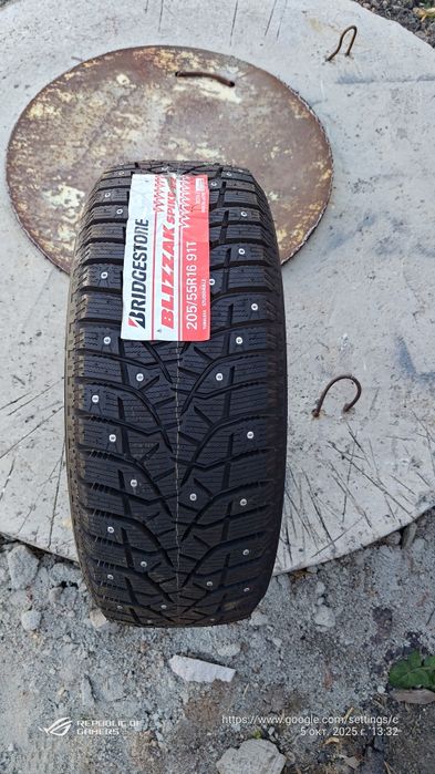 Продам резину новуюишипованная  Bridgestone spike 2 205/55/16