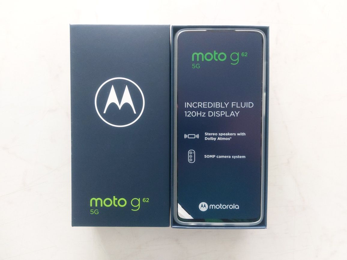 ЧИСТО НОВ ! Motorola G62 5G - 4GB RAM / 64GB / 50MP / 120Hz / 5000mAh