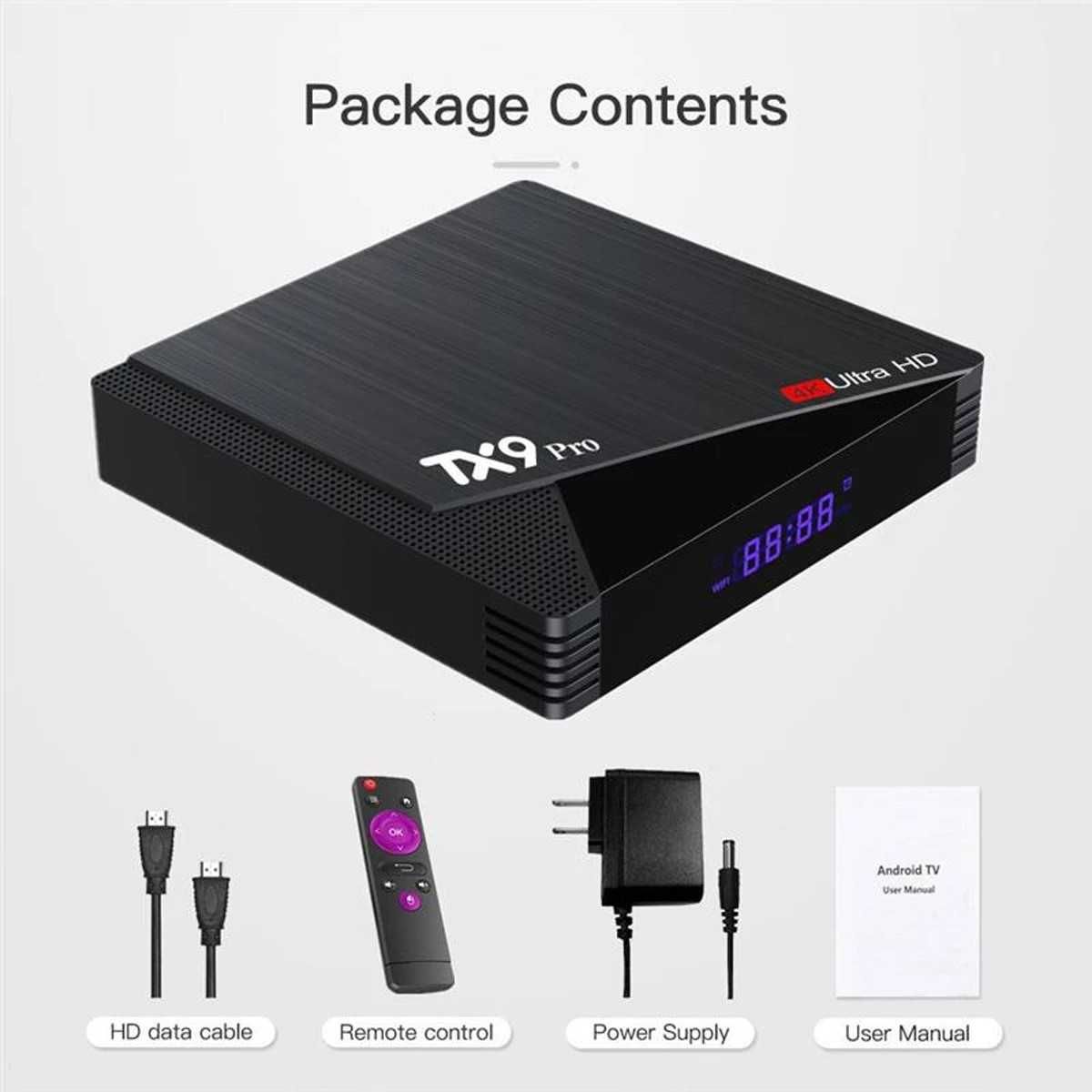 4K TV Box TX9 PRO 8GB RAM/128GB ROM/ТВ БОКС/Приемник на Android 12.1