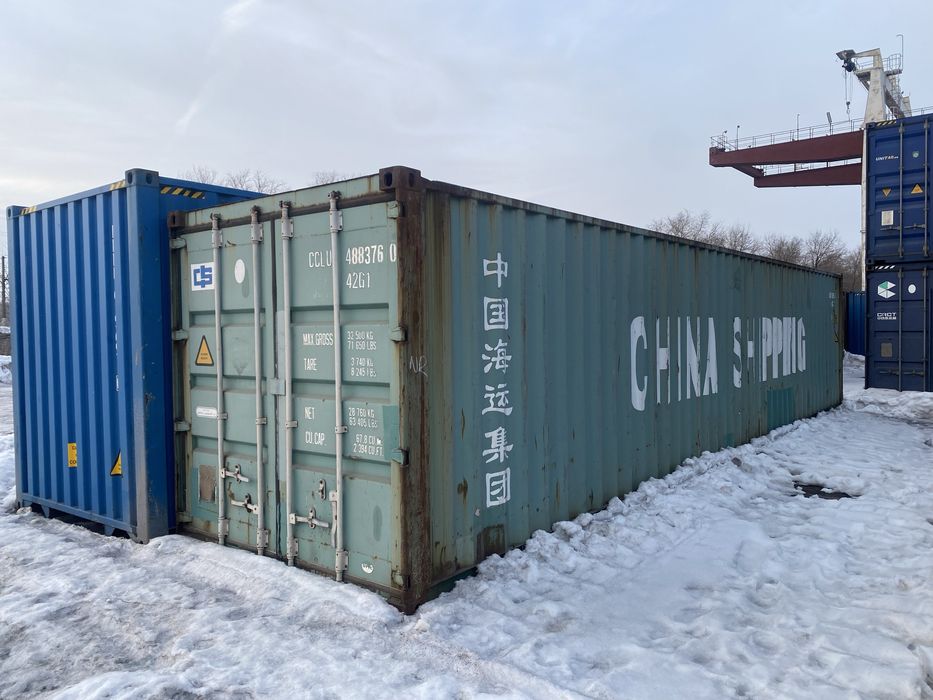 КОНТЕЙНЕР 40 футовый ЖД(СТАНДАРТ) 2,6 высотой Прям в Наличии ПАВЛОДАРЕ