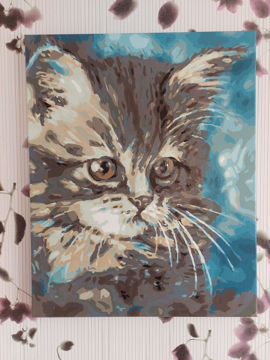 Картина "Котенок". Живопись. 50 × 40