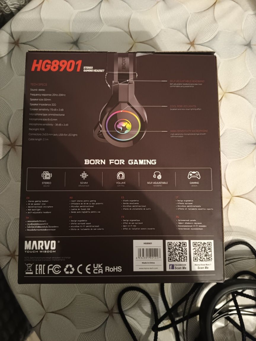 Gaming слушалки marvo HG8901