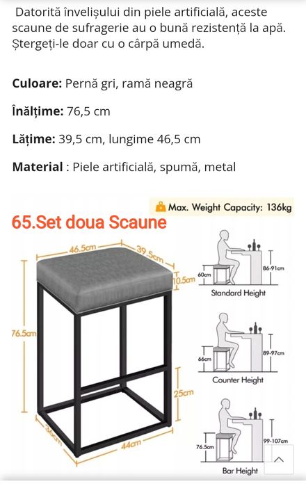 Set scaune de bar moderne