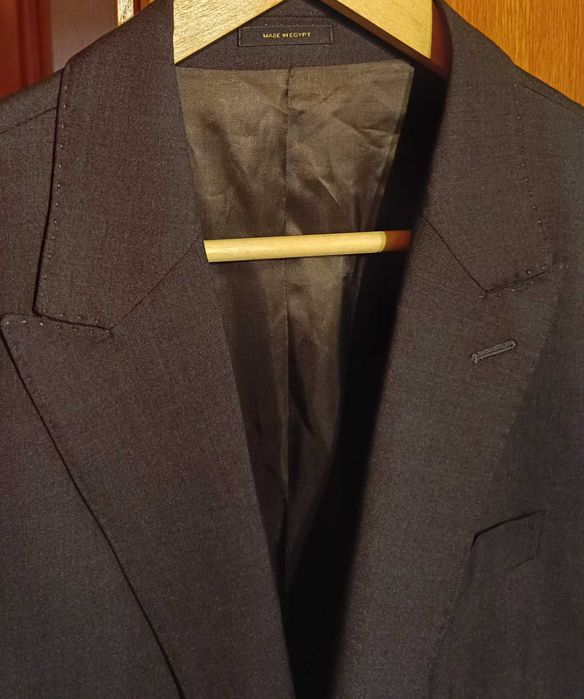 Sacou blazer 42 XL slim Massimo Dutti NOU lana Finest Italian gri