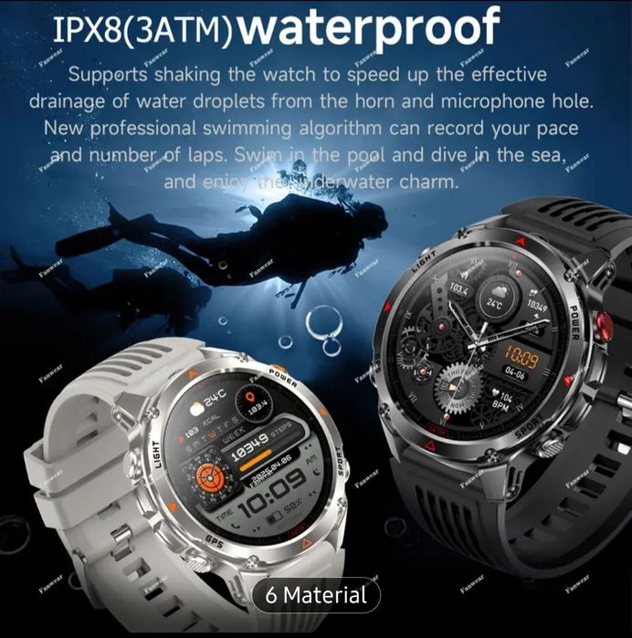 Smartwach, cu Gps, rezistent la apa, altimetru