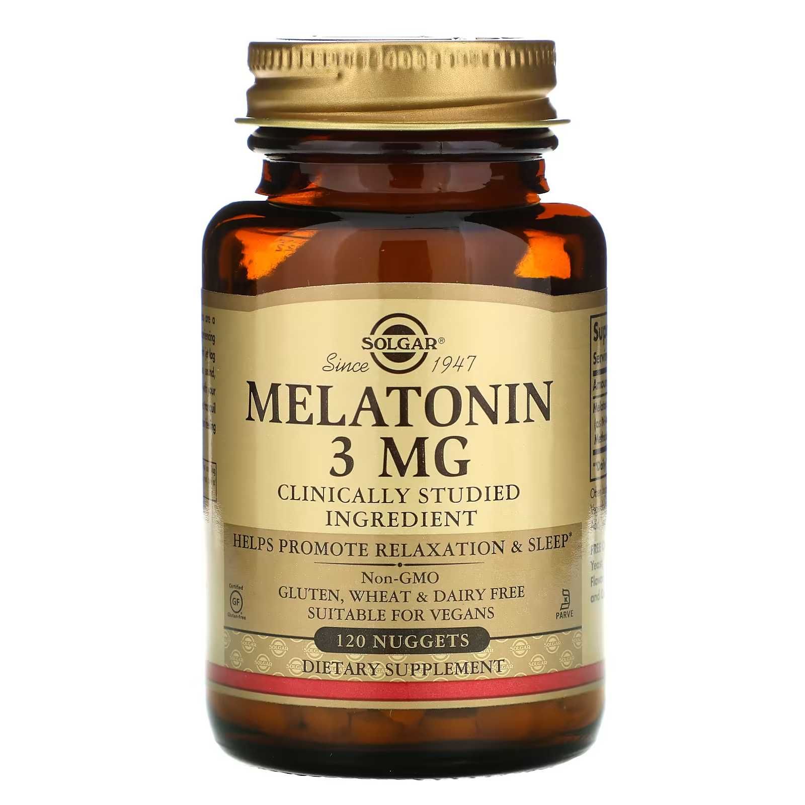 Мелатонин Solgar, 3 мг, 120 таб Америка