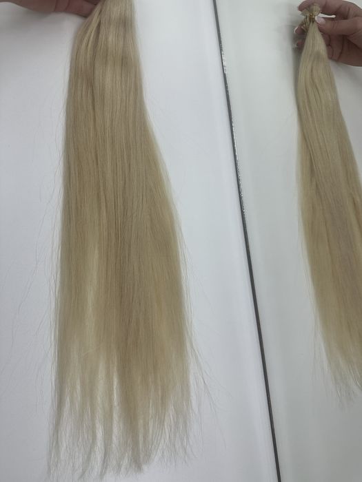 Кератинови кичури плътни до краищата 57 см.