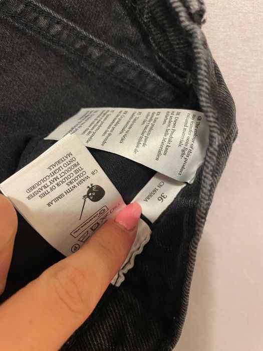 Дънкова черна стилна пола