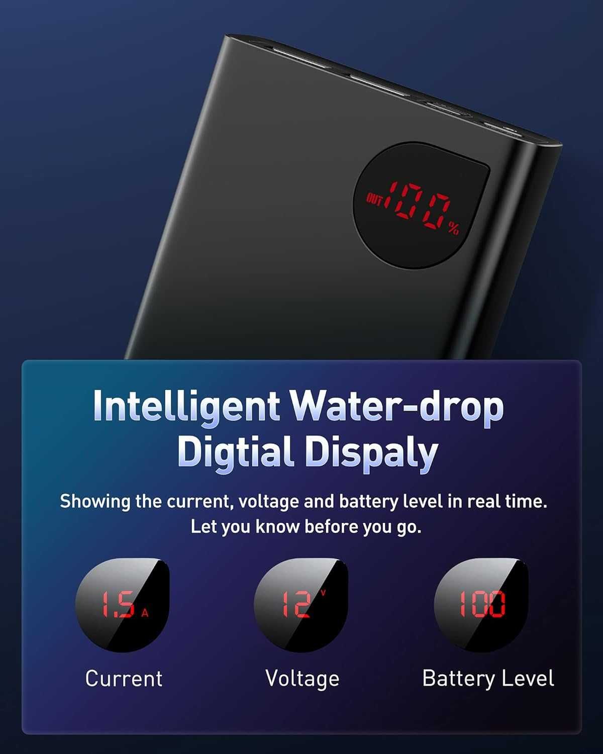 Външна батерия Baseus Power Bank 20000 mAh, 22.5 W PD 3.0 QC4.0