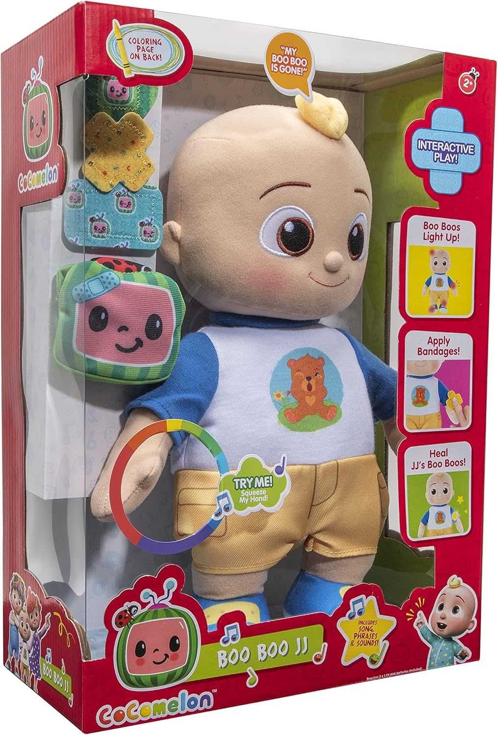 Интерактивна играчка Cocomelon JJ 30 см Кокомелон със звуци светлина
