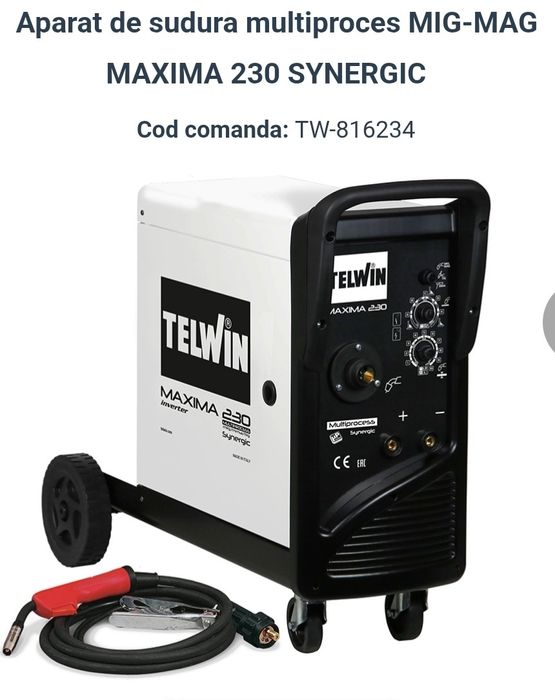 Aparat de sudura TELWIN MAXIMA 230 SYNERGIC