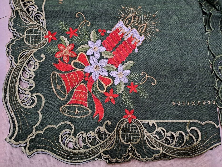 Коледни покривки лен