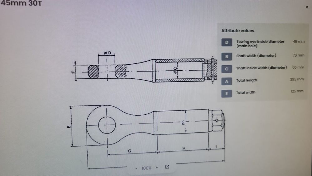 Ochet remorca remorcare rotativ 30 tone omologat preț 895 lei tva incl