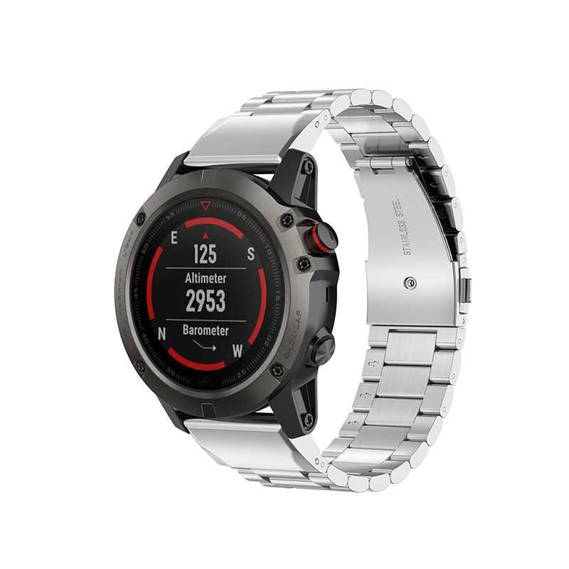 Метална каишка верижка Garmin Fenix Instinct 2 3 4 HR 5X 6 7X Plus Pro