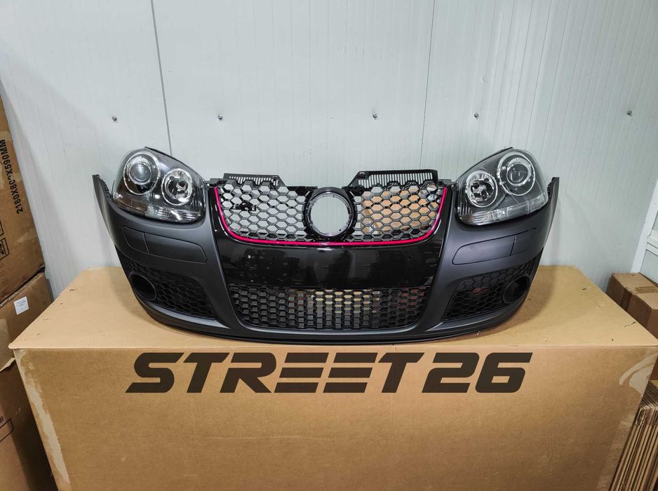Pachet Bara fata GTI VW Golf 5 (2003-2007) si Faruri HALOGEN cu Lupa