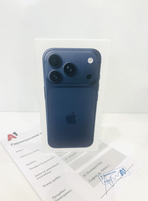 Чисто НОВ! iPhone 17 Pro 256GB Deep Blue ГАРАНЦИЯ 24 Месеца!