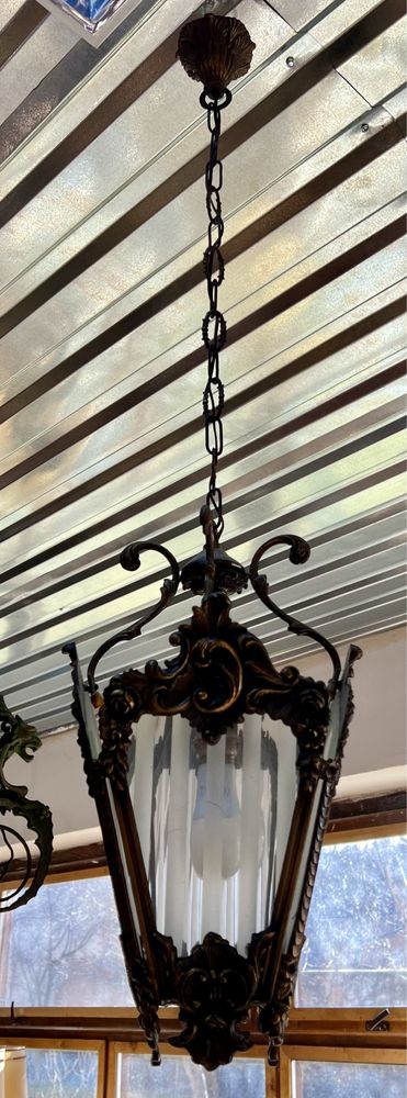 Lampă de tavan din bronz *** vintage / antic / vechi / retro ***
