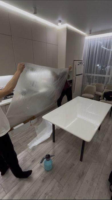 Оклейка мебели, кухонных столов бронепленкой 190микрон!