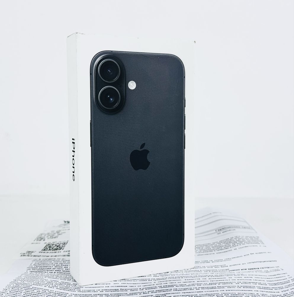 НОВ! Apple iPhone 16 128GB Black 3г. Гаранция!
