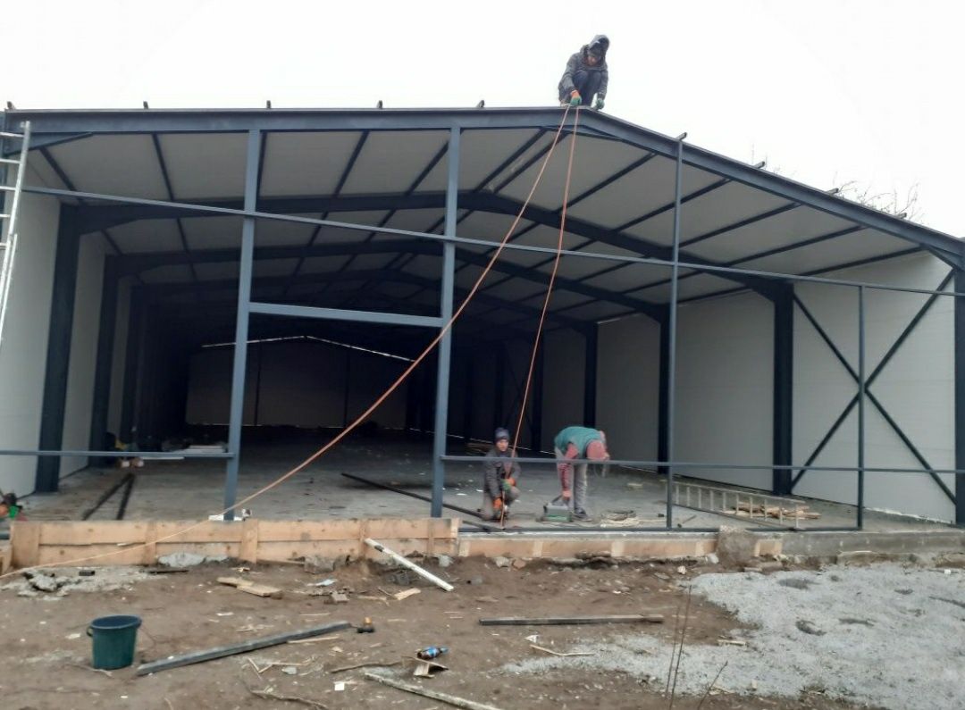 Vând și produc hale metalice 13×24×4.5h din profile