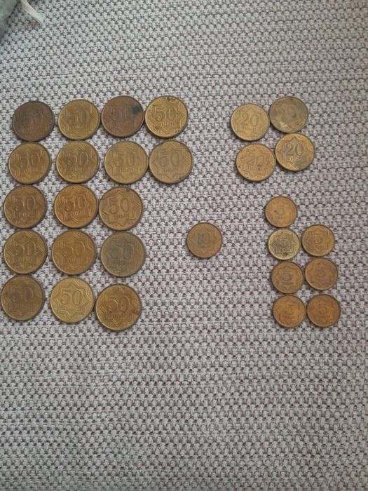 Продам тиын 50, 20,10, 5