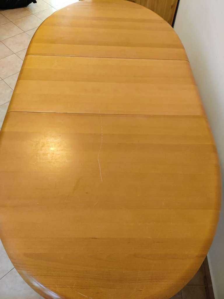 Masa ovala extensibila 162x100 pentru  6 sau 8 persoane