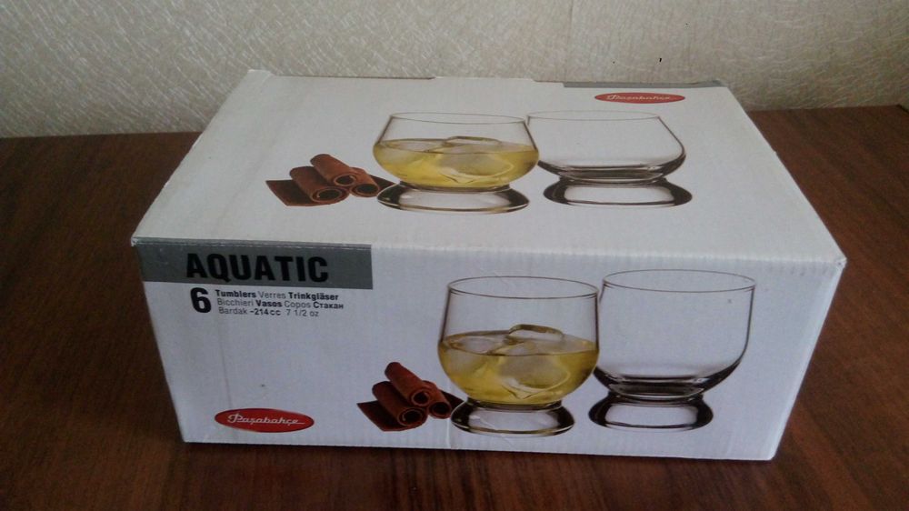 стаканы комплект 6 шт новые Aquatic, Pasabahce Турция