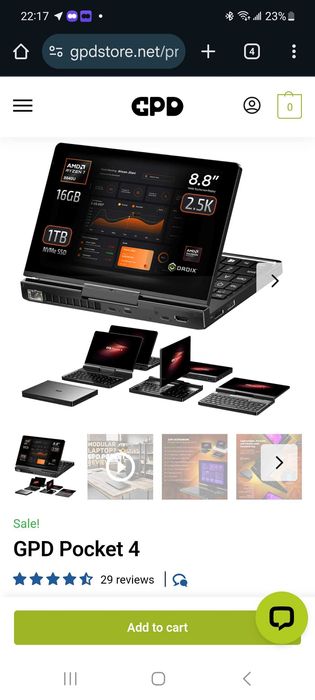 Мини ноутбук gpd pocket 4. 8 дюймов