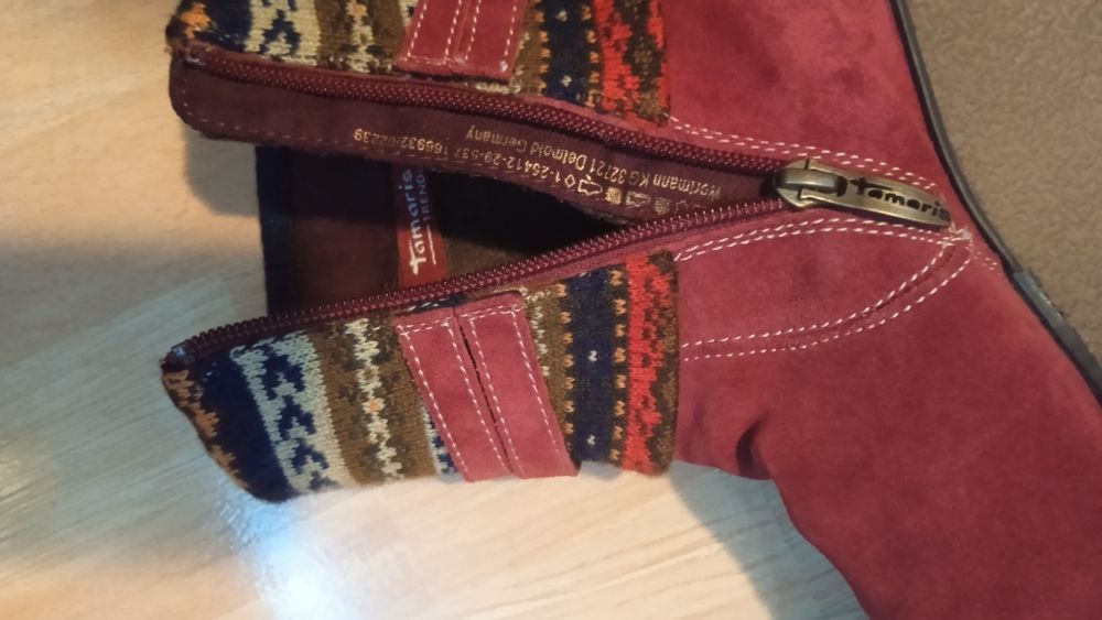 Cizme/ghete iarna de dama Tamaris din piele, made in Germania