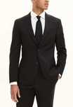 Sacou blazer de lux 54 XXL slim Oscar Jacobson lana luxury negru