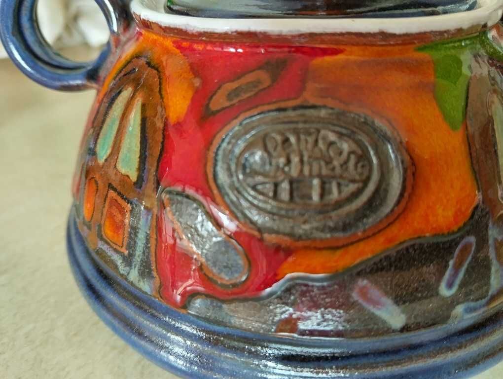 Продавам 2 ръчно рисувани чаши плюс захарница от Danko Pottery