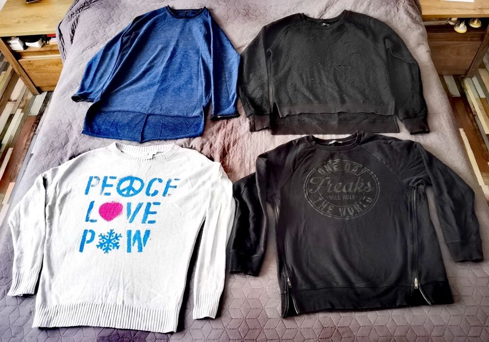 Flanele/bluze/pulovere Zara/Bershka/Chiemsee mărime M toate la 70 lei