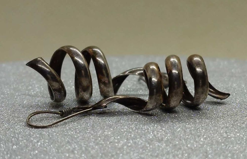 Cercei spirala din argint