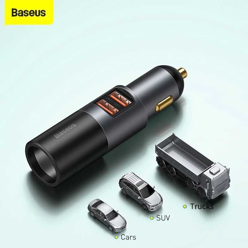 Автомобильное зарядное устройство BASEUS (USB Type-C прикуриватель)