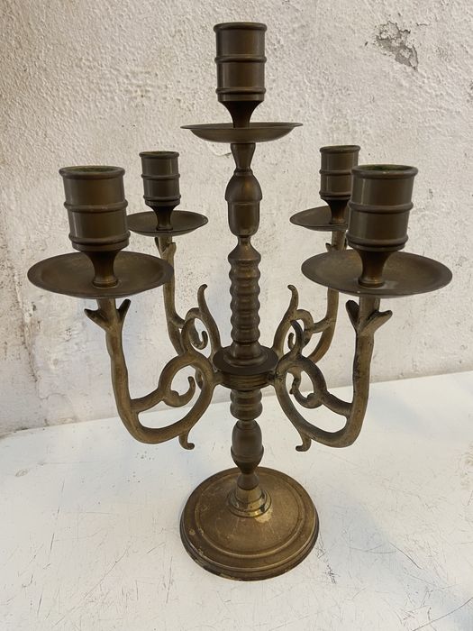 Свещник стар бронз