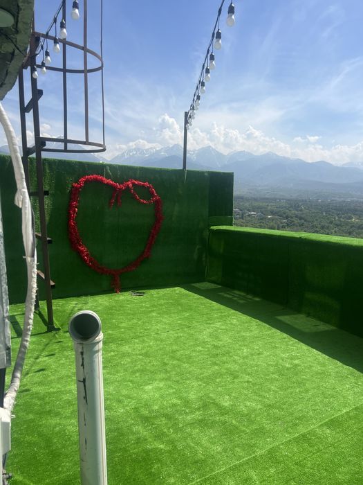 Мегацентр, терраса, вид на горы, ЖК Айгерим