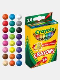 Классические мелки CRAYOLA для детей с разными цветами, 24 шт