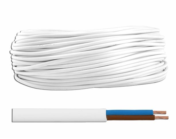 Cablu electric litat alb