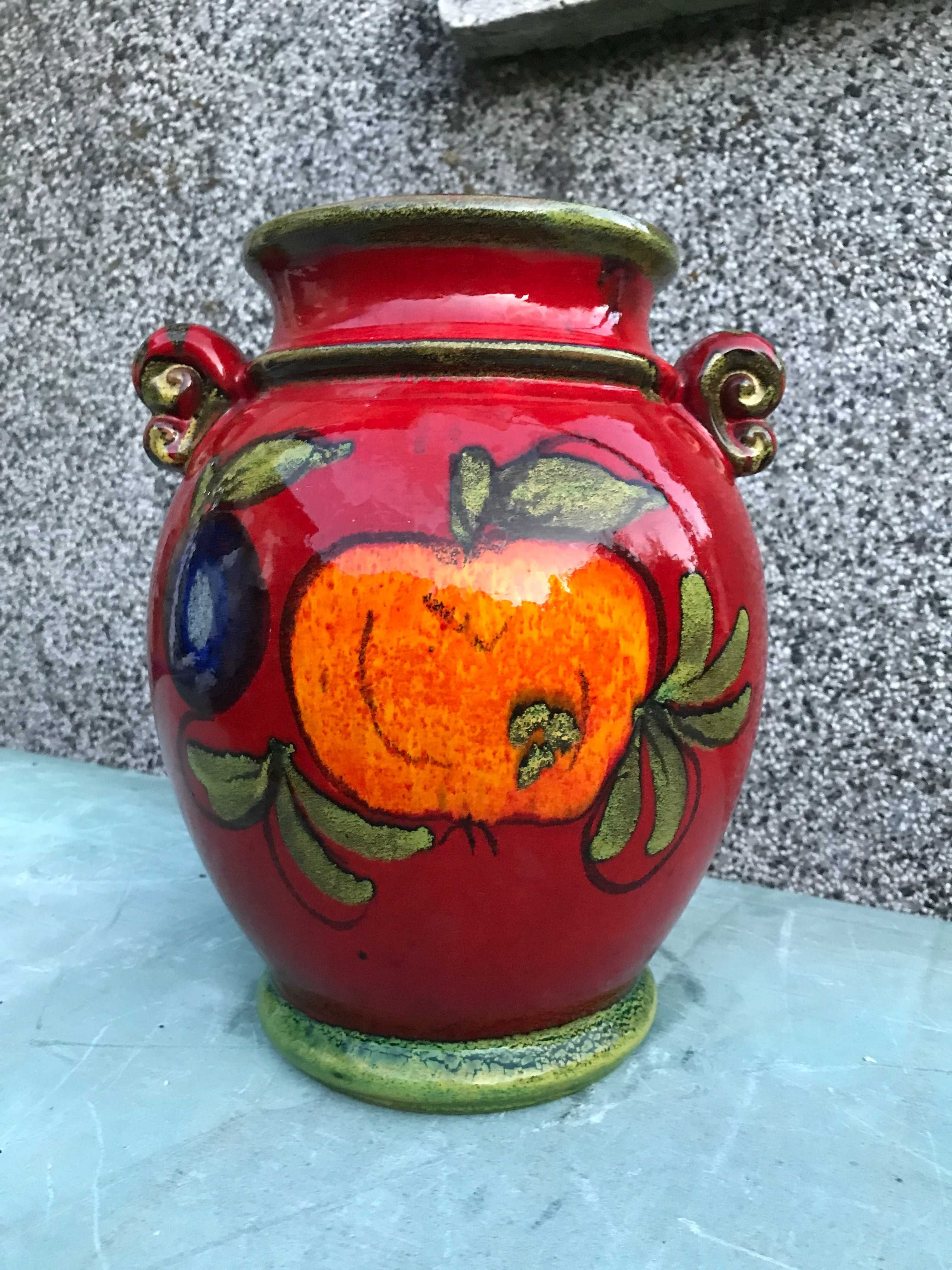 Продавам немска керамика Rumtopf , ръчно рисувана ваза