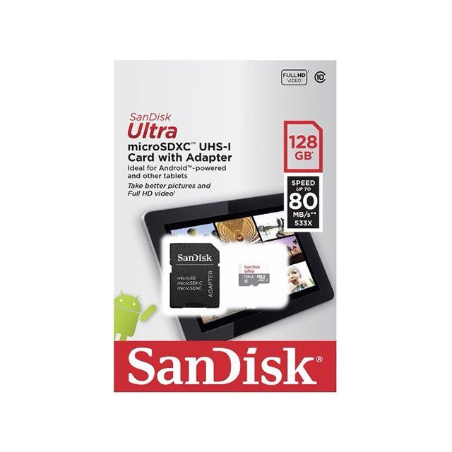 нов Sandisk 128GB sd card android tablet apple iphone nintendo samsung