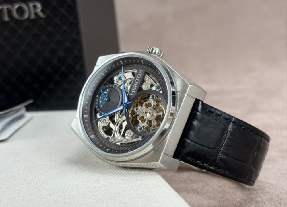 Heritor Automatic Daxton Skeleton Black 43mm