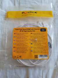 Negociem cablu micro hdmi la hdmi 2 metri De Lock DeLock 3D 4K premium