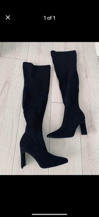 Чизми Високи Ботуши Велур