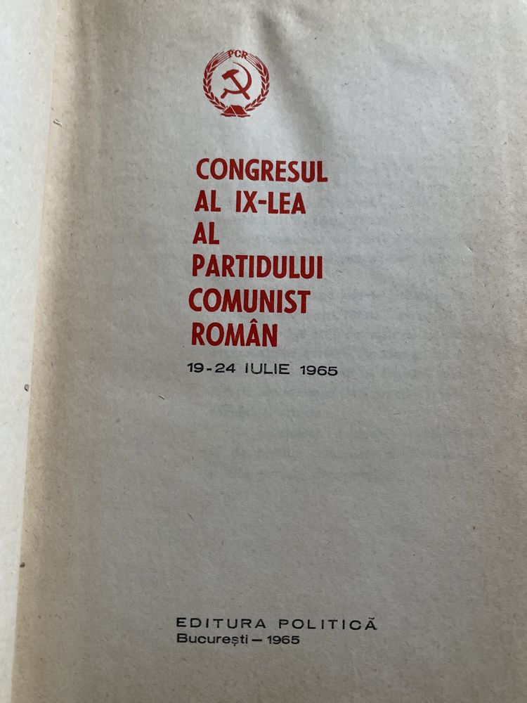 Congresul al IX-lea al partidului comunist roman