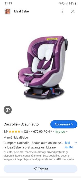 Scaun Auto Cocolle