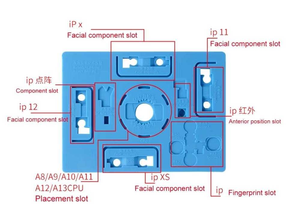 подложка TE-614 за ремонт на Face ID / CPU на iPhone